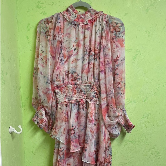 Elliott Astrid Floral Dress Asymmetrical Formal Maxi Midi - Picture 3 of 10